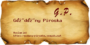 Gödény Piroska névjegykártya