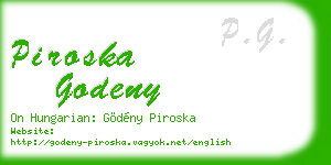 piroska godeny business card